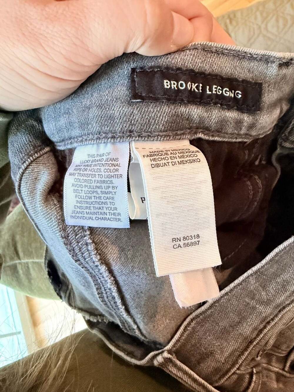 Lucky Brand Brooke Legging Grey Candiani Denim Ankle Jeans Size 0/25 - Picture 6 of 6